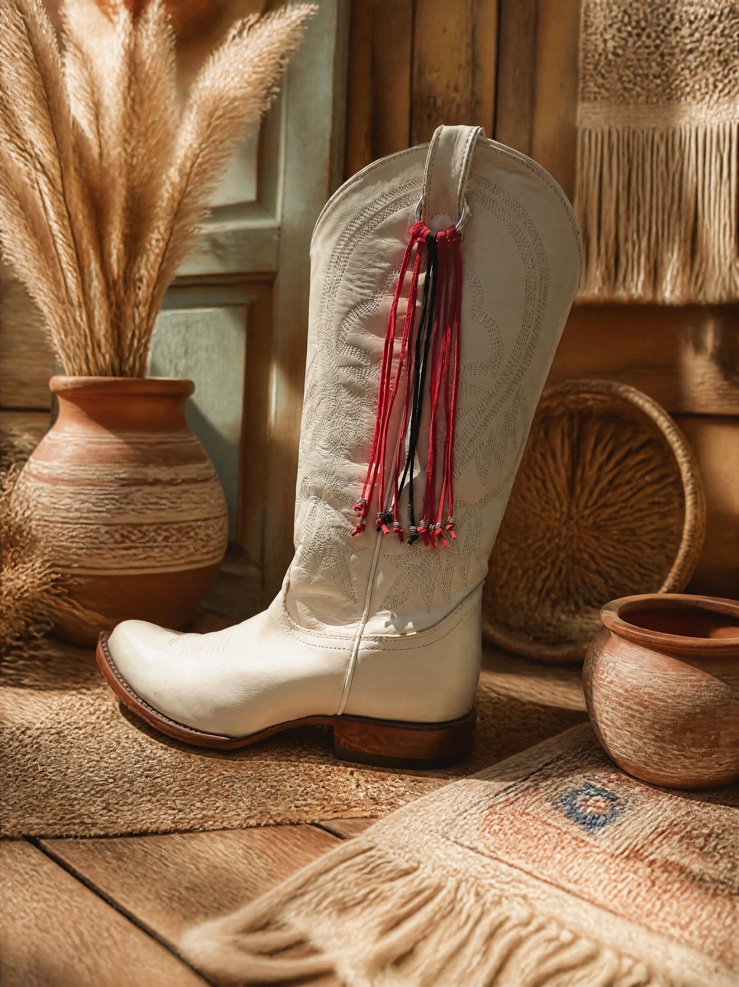 Red & Black Boot Fringe