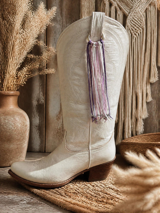Lavender & Pink Fringe Boot Charm