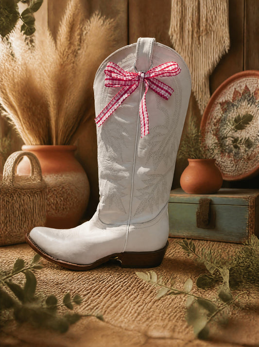 Red Gingham Boot Bow